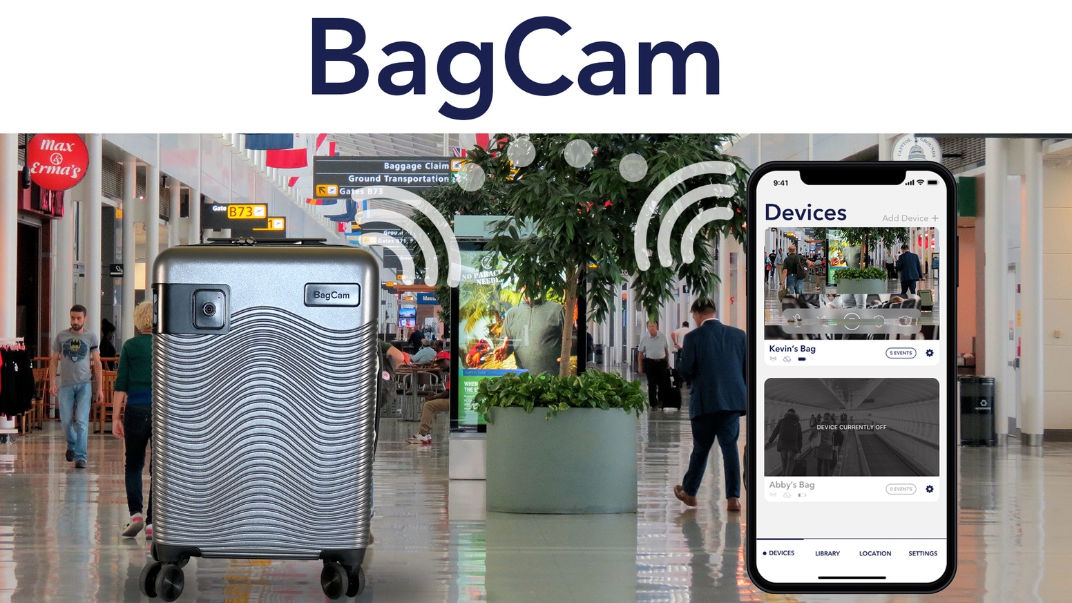BagCam: Camera tích hợp trong hành lý kết nối ứng dụng để chống trộm
