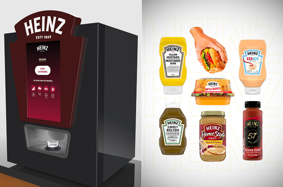 Heinz ra mắt máy trộn sốt, có thể tạo ra 200 hương vị từ 4 loại sốt nền khác nhau