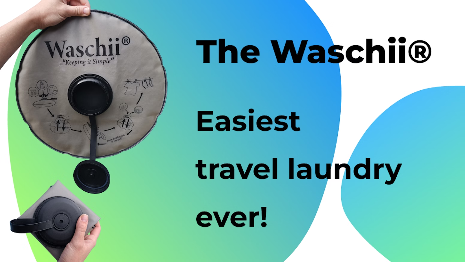 Waschii – Máy giặt có thể gập lại dành cho người theo chủ nghĩa tối giản